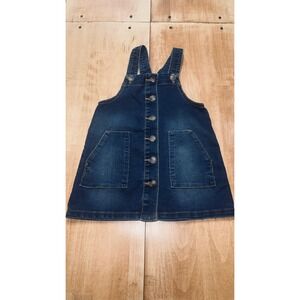 Wonder Nation Kids Denim Blue Jean Overall Dress Size 2T